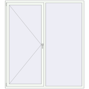 REHAU Brillant-Design 1900x2100 мм Білий (RAL 9016) з двох сторін