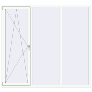 REHAU Euro 70 2100x1900 мм Білий (RAL 9016) з двох сторін
