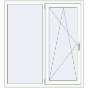 Вікна 1200x1300 мм REHAU Euro 60 Білий (RAL 9016) з двох сторін