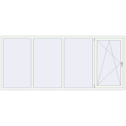 REHAU Euro 60 3000x1300 мм Білий (RAL 9016) з двох сторін