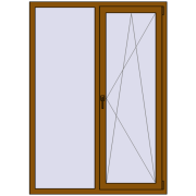 REHAU Euro 70 1250x1750 мм GOLDEN OAK з двох сторін REHAU Euro 70 1250x1750 мм GOLDEN OAK з двох сторін