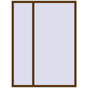 REHAU Euro 70 1500x2000 мм WALNUT з двох сторін