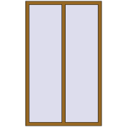 REHAU Euro 60 1100x1800 мм LIGHT_OAK з двох сторін
