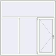 REHAU SYNEGO MD 1800x1800 мм Білий (RAL 9016) з двох сторін