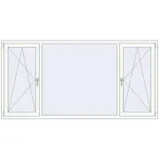 REHAU Euro 60 2400x1200 мм Білий (RAL 9016) з двох сторін REHAU Euro 60 2400x1200 мм Білий (RAL 9016) з двох сторін