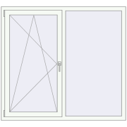 Вікна 1500x1370 мм REHAU Euro 70 Білий (RAL 9016) з двох сторін