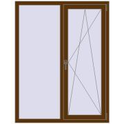 REHAU SYNEGO MD 1200x1550 мм WALNUT з двох сторін