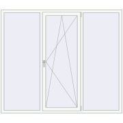 REHAU Euro 70 2130x1780 мм Білий (RAL 9016) з двох сторін