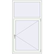 Вікна 930x1680 мм REHAU Euro 60 Білий (RAL 9016) з двох сторін