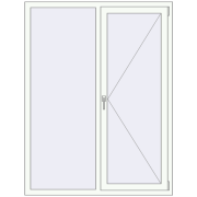 REHAU Brillant-Design 1300x1700 мм Білий (RAL 9016) з двох сторін