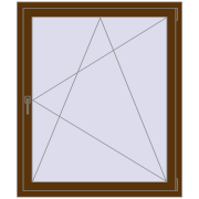 REHAU Euro 70 1100x1300 мм WALNUT з двох сторін REHAU Euro 70 1100x1300 мм WALNUT з двох сторін