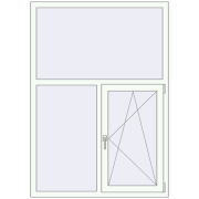 REHAU Euro 60 1200x1700 мм Білий (RAL 9016) з двох сторін