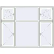 REHAU Euro 60 2200x1700 мм Білий (RAL 9016) з двох сторін