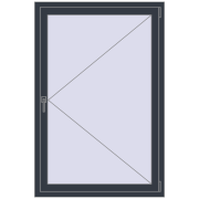 Вікна 1000x1500 мм REHAU Euro 70 ANTHRACITE_GREY_STRUKTURAL з двох сторін