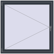Вікна 1300x1300 мм REHAU Euro 60 ANTHRACITE_GREY_STRUKTURAL з двох сторін