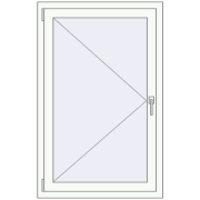 REHAU Euro 70 800x1300 мм Білий (RAL 9016) з двох сторін REHAU Euro 70 800x1300 мм Білий (RAL 9016) з двох сторін