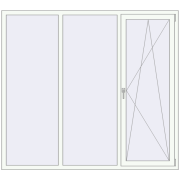 REHAU Euro 60 2000x1800 мм Білий (RAL 9016) з двох сторін