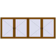 REHAU Brillant-Design 3400x1300 мм GOLDEN OAK з двох сторін