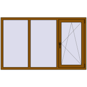 REHAU Brillant-Design 1800x1100 мм GOLDEN OAK з двох сторін REHAU Brillant-Design 1800x1100 мм GOLDEN OAK з двох сторін