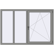 Altest Pony 375 1800x1200 мм RAL 9007 Grey aluminium з двох сторін Altest Pony 375 1800x1200 мм RAL 9007 Grey aluminium з двох сторін