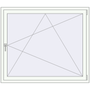 REHAU Brillant-Design 1350x1200 мм Білий (RAL 9016) з двох сторін
