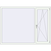 REHAU Euro 70 1800x1350 мм Білий (RAL 9016) з двох сторін