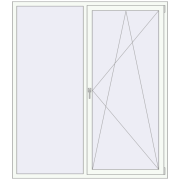 REHAU Euro 70 1760x2000 мм ANTHRACITE_GREY_STRUKTURAL ззовні