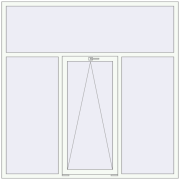 REHAU Euro 60 2000x2000 мм Білий (RAL 9016) з двох сторін REHAU Euro 60 2000x2000 мм Білий (RAL 9016) з двох сторін