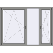 Altest Pony 375 2000x1500 мм RAL 9007 Grey aluminium з двох сторін