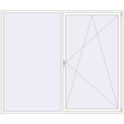 REHAU Euro 60 2600x2200 мм Білий (RAL 9016) з двох сторін REHAU Euro 60 2600x2200 мм Білий (RAL 9016) з двох сторін