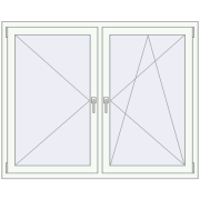 REHAU Euro 60 1500x1200 мм Білий (RAL 9016) з двох сторін