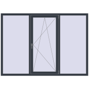 REHAU Euro 70 2100x1500 мм ANTHRACITE_GREY_STRUKTURAL з двох сторін
