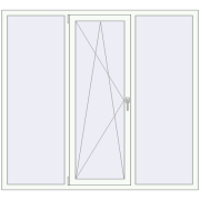 REHAU Euro 70 1800x1650 мм Білий (RAL 9016) з двох сторін