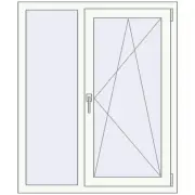 REHAU Euro 60 1000x1200 мм Білий (RAL 9016) з двох сторін