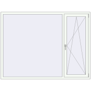 Вікна 2000x1500 мм REHAU Euro 60 Білий (RAL 9016) з двох сторін