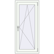 REHAU Euro 60 640x1320 мм Білий (RAL 9016) з двох сторін