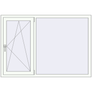 REHAU Euro 60 1600x1100 мм Білий (RAL 9016) з двох сторін