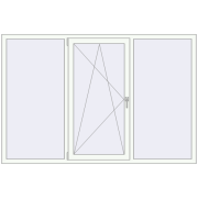 Вікна 2100x1400 мм REHAU Brillant-Design Білий (RAL 9016) з двох сторін