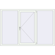 REHAU Euro 70 1940x1310 мм Білий (RAL 9016) з двох сторін REHAU Euro 70 1940x1310 мм Білий (RAL 9016) з двох сторін