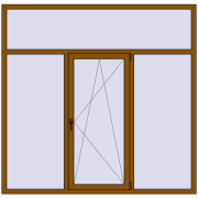 REHAU Euro 70 2050x2000 мм GOLDEN OAK з двох сторін