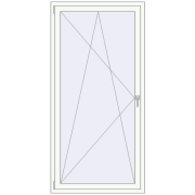 Вікна 1000x2000 мм REHAU Euro 70 Білий (RAL 9016) з двох сторін