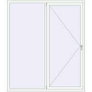REHAU Euro 60 1800x2100 мм Білий (RAL 9016) з двох сторін