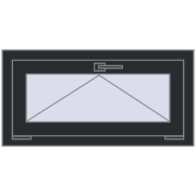 Altest Pony 375 800x400 мм RAL 9011 Graphite black з двох сторін