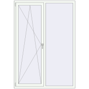 REHAU SYNEGO MD 1400x2000 мм Білий (RAL 9016) з двох сторін REHAU SYNEGO MD 1400x2000 мм Білий (RAL 9016) з двох сторін