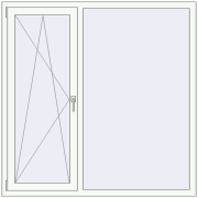 REHAU Brillant-Design 1500x1500 мм Білий (RAL 9016) з двох сторін