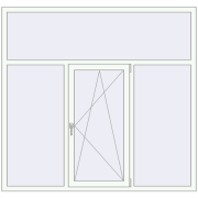 REHAU Euro 70 1900x1800 мм Білий (RAL 9016) з двох сторін