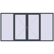 REHAU Euro 60 3000x1600 мм ANTHRACITE_GREY_STRUKTURAL з двох сторін