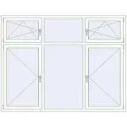 REHAU Euro 60 2200x1700 мм Білий (RAL 9016) з двох сторін