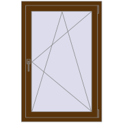 Вікна 800x1200 мм REHAU Brillant-Design WALNUT з двох сторін