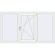 REHAU Euro 60 1750x1000 мм ANTHRACITE_GREY_STRUKTURAL ззовні